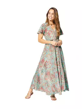 Длинное платье Aller Simplement, цвет trkis/rot