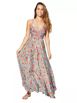 Длинное платье Aller Simplement, цвет trkis/orange