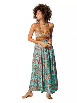 Длинное платье Aller Simplement, цвет trkis/orange