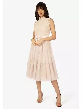 Длинное платье APART, бежевый