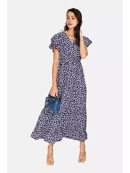 Длинное платье ASSUILI, цвет dunkelblau/wei