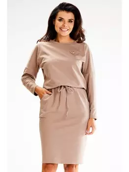 Длинное платье Awama, бежевый