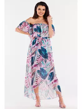 Длинное платье Awama, цвет blau/rosa