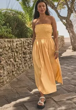 Длинное платье BANDEAU-REGULAR FIT Next, желтый