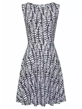 Длинное платье Beach Time Strand, цвет dunkelblau-wei-bedruckt