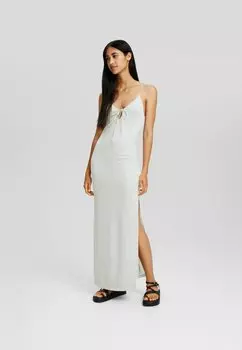 Длинное платье Bershka, серебро
