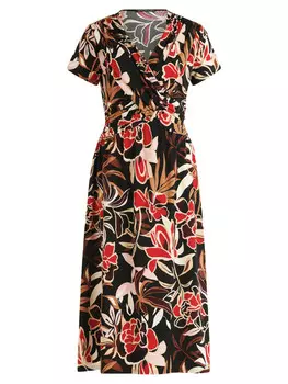 Длинное платье Betty Barclay Jersey kurzarm, цвет schwarz/rot