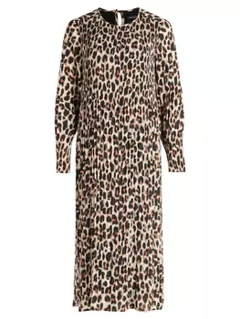 Длинное платье Betty Barclay Plissee langarm, цвет beige/grau