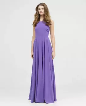 Длинное платье без бретелек с открытой спиной Veneno en la piel, сиреневый