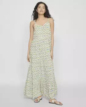 Длинное платье без бретелек Vila, цвет Mostaza