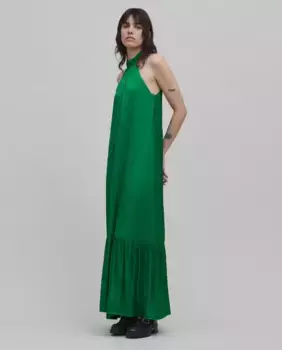 Длинное платье без рукавов IKKS, зеленый