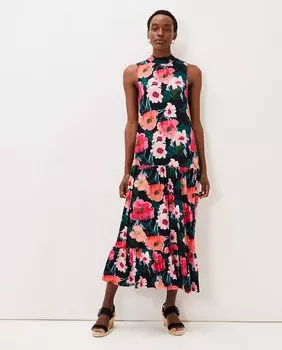 Длинное платье без рукавов с цветочным принтом Phase Eight, мультиколор