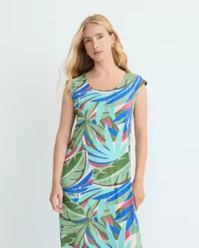 Длинное платье без рукавов с принтом Zermatt, мультиколор