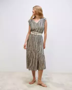 Длинное платье без рукавов Woman El Corte Ingls, розовый