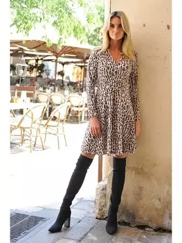 Длинное платье Bleu d'Azur Lizzie, цвет beige/schwarz