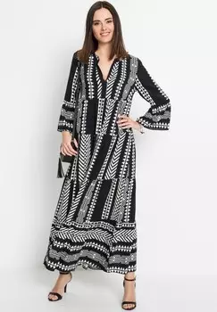 Длинное платье bonprix, разноцветный