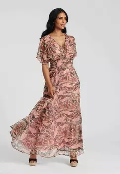 Длинное платье BUTTON DETAIL South Beach, коралл