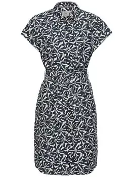 Длинное платье Camel Active Hemdblusen im Allover Print, цвет blau-wei