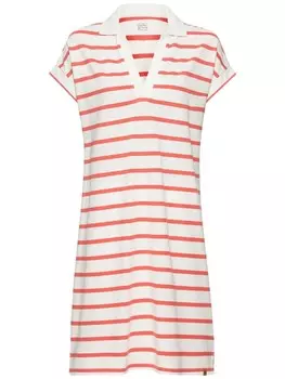 Длинное платье Camel Active Piqu Polo aus zertifiziertem Organic Cotton, цвет rot-orange