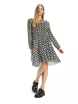 Длинное платье CARTOON, цвет schwarz/creme