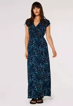 Длинное платье Cheetah Smock Apricot, цвет navy