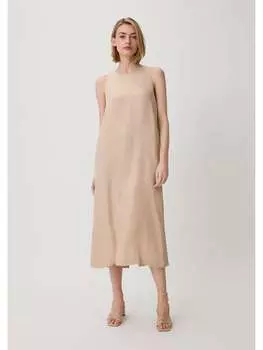 Длинное платье comma, бежевый