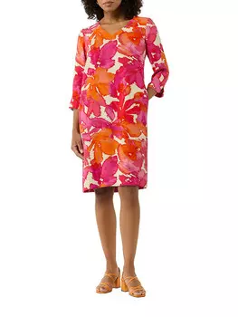 Длинное платье comma, цвет pink/orange