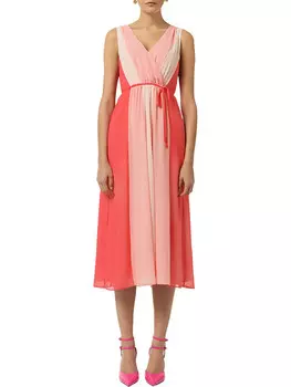 Длинное платье comma, цвет rosa/koralle