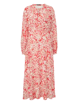 Длинное платье comma, цвет rot/wei