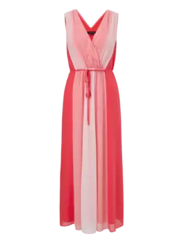 Длинное платье comma, цвет rot/wei