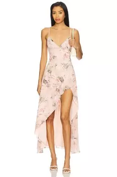 Длинное платье Corinne More To Come, pink floral