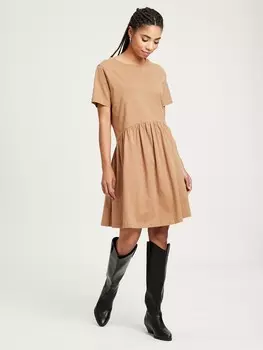 Длинное платье Cross Jeans, светло-коричневый