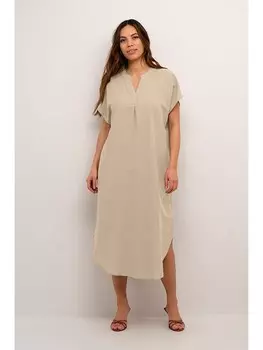 Длинное платье CULTURE, бежевый