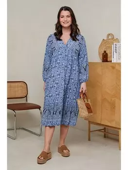 Длинное платье Curvy Lady, синий