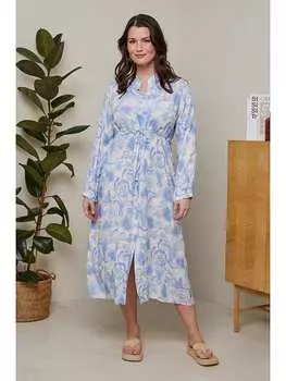 Длинное платье Curvy Lady, светло-синий