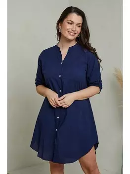 Длинное платье Curvy Lady, темно-синий