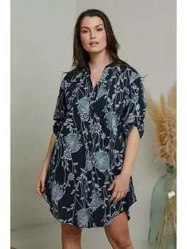 Длинное платье Curvy Lady, темно-синий