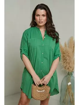 Длинное платье Curvy Lady, зеленый