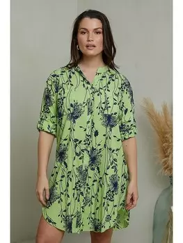 Длинное платье Curvy Lady, зеленый