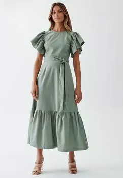 Длинное платье цвета шалфея WILLA