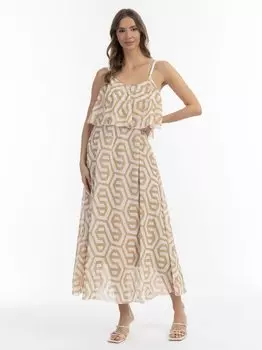 Длинное платье Faina, бежевый