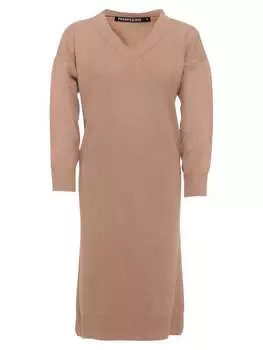 Длинное платье Freshlions, кэмел