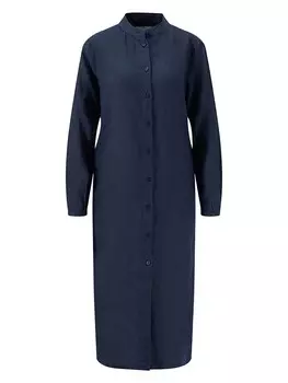 Длинное платье FYNCH-HATTON Leinen, темно-синий