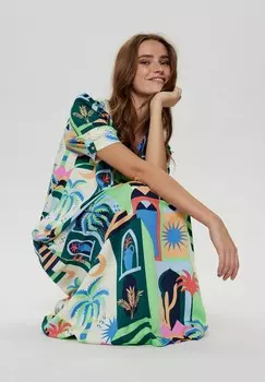 Длинное платье GABRIELLA DRESS Nmph, зеленый