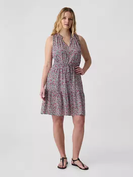 Длинное платье GAP, цвет schwarz/wei/rot