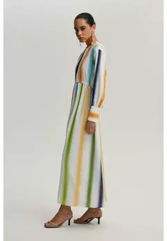 Длинное платье GATHERED WAIST Touch Priv, белый