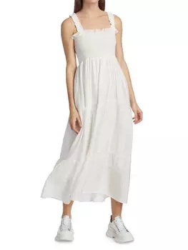 Длинное Платье Gestuz Lazziagz, bright white