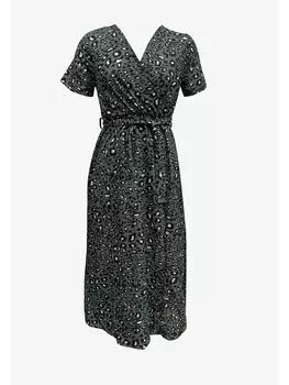 Длинное платье GINI LONDON Midi Gini Animal Midi, хаки