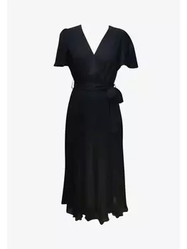 Длинное платье GINI LONDON Midi Gini Wrap, черный