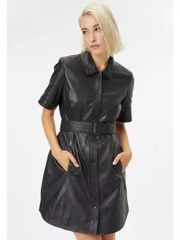 Длинное платье Gipsy Leder Gwlousha, черный